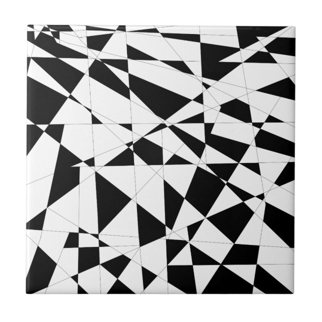Shattered Life in Black & White Tile (Front)