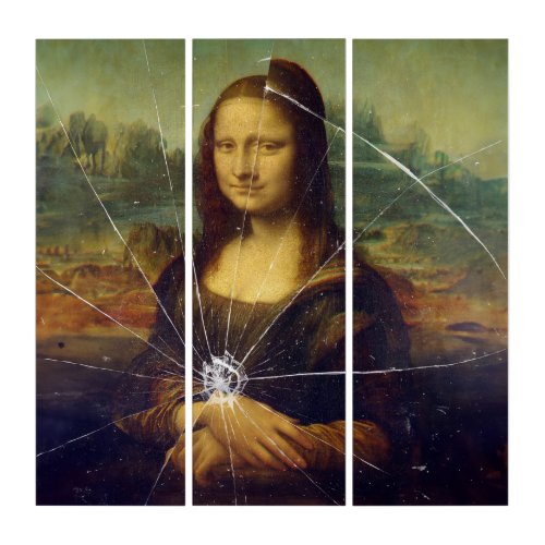 Shattered Mona Lisa Triptych