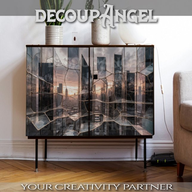 Shattered New York Skyline - Decoupage - Tissue Paper (Creator Uploaded)