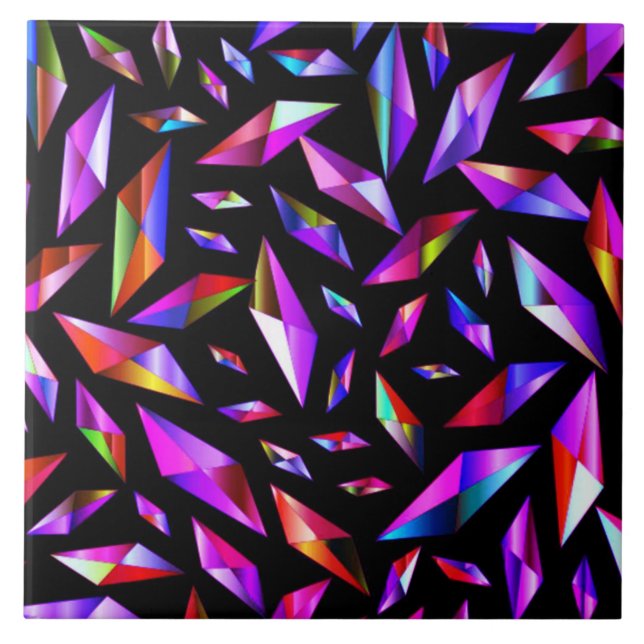 Shattered Purple Ceramic Tile (Front)