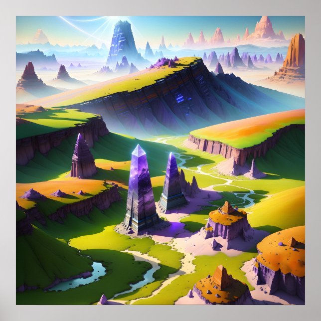 Shattered Purple Horizons V2 Poster (Front)