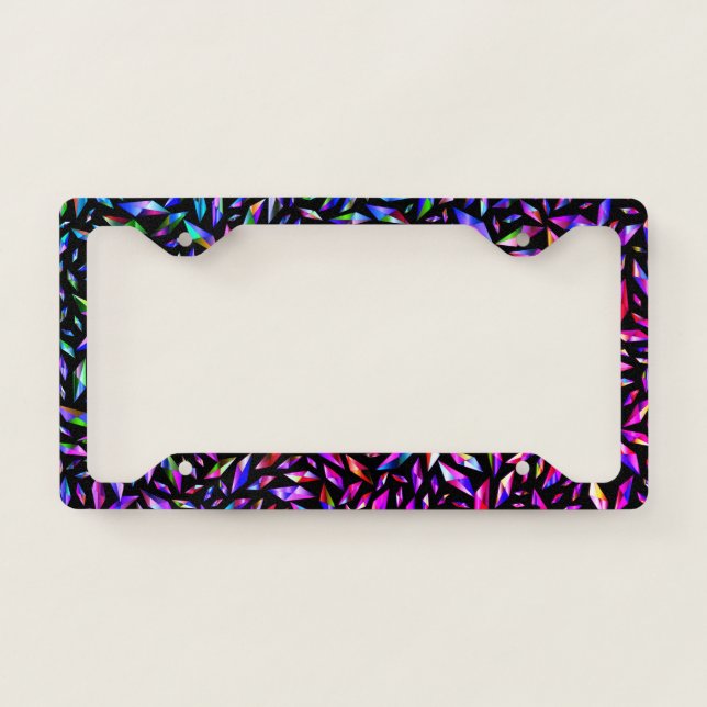 Shattered Purple License Plate Frame (Front)