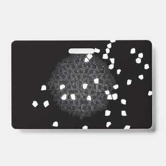 Shattered Puzzle Pattern Badge Horizontal