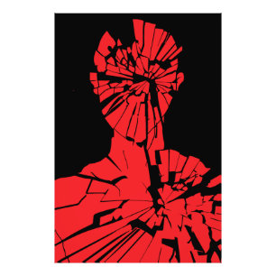 Shattered Red Reflection Photo Print