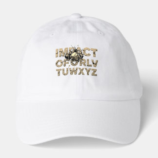 Shattered Rock Text Urban Grunge Art Hat