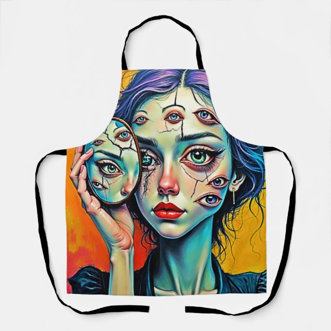 Shattered Self Reflection Art Apron (Front)