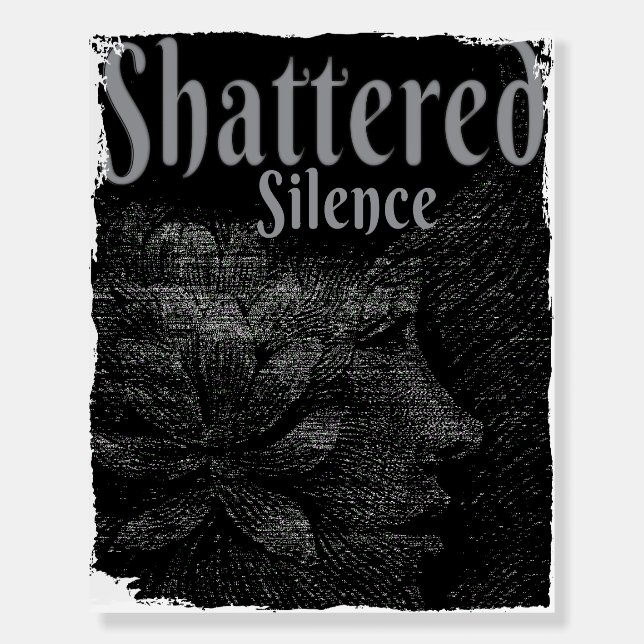 Shattered Silence Poster - Dark & Textured Art (Front)