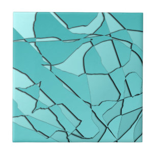 Shattered Teal Ceramic Tile