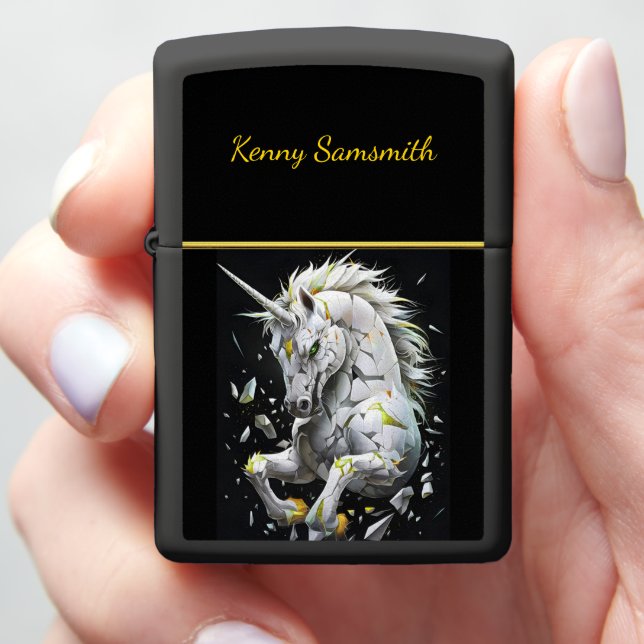 Shattered Unicorn Zippo Lighter (In Hand)
