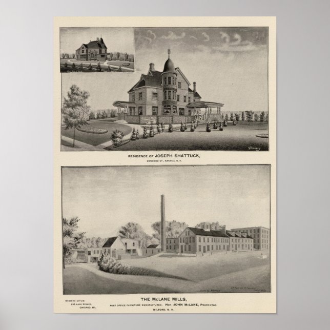 Shattuck residence, McLane Mills Poster (Front)