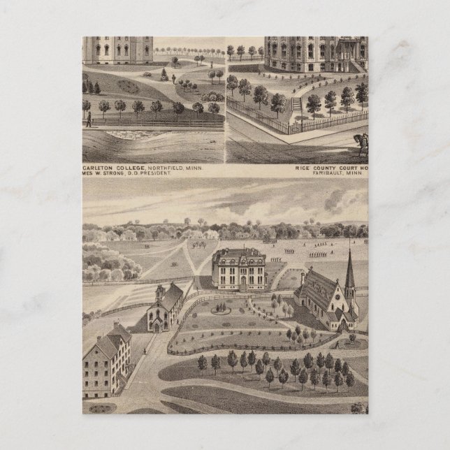 Shattuck School, Faribault Willis Hall, Minnesota Postcard (Front)