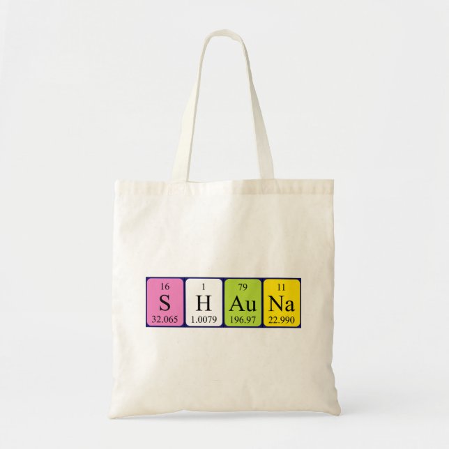 Shauna periodic table name tote bag (Front)