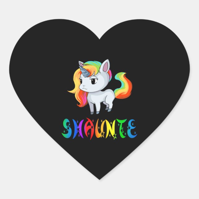 Shaunte Unicorn Heart Sticker (Front)