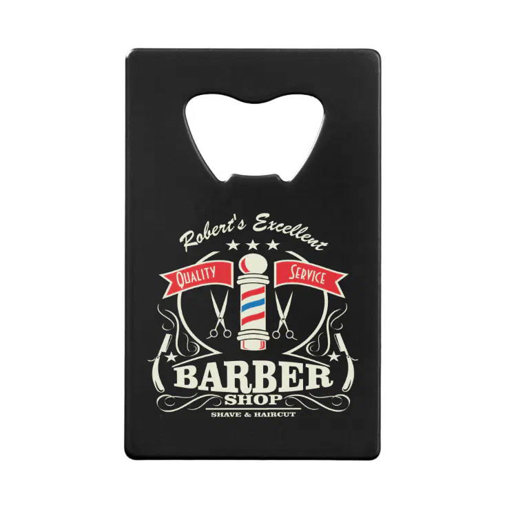 Shave and a Haircut Barbershop Monogram Gift Credit Card ...
