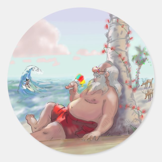 sHaVe IcE sAnTa Classic Round Sticker (Front)