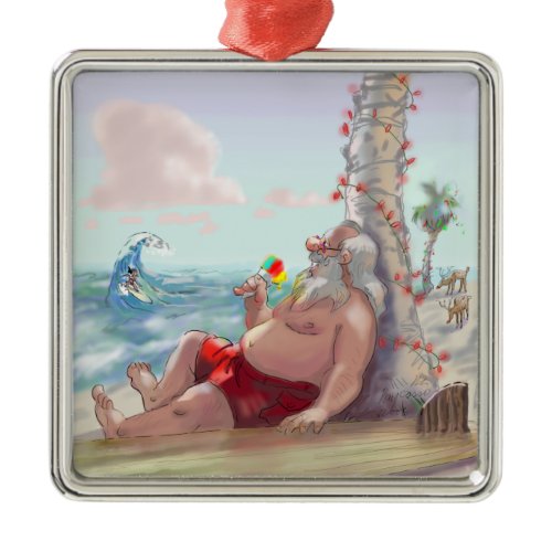 sHaVe IcE sAnTa Metal Ornament