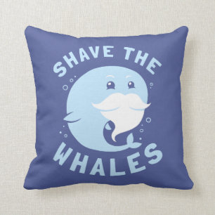 Shave The Whales Throw Pillow
