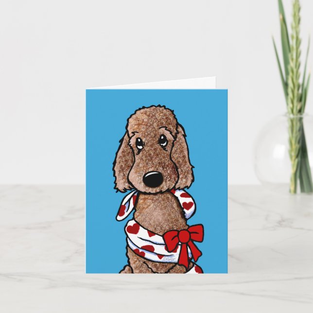 Shaved Chocolate Doodle Valentine Holiday Card (Front)