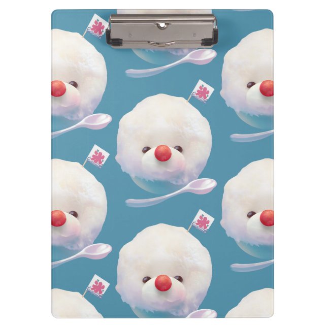 Shaved Ice Pup – Summer Bichon Pattern Clipboard (Front)
