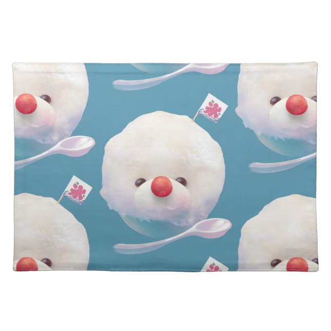 Shaved Ice Pup – Summer Bichon Pattern Cloth Placemat (Front)