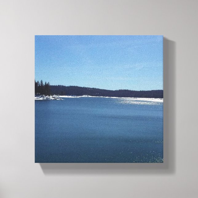 Shaver Lake in winter Canvas Print (Front)
