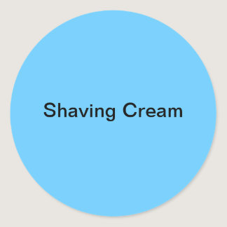 Shaving Cream Labels/ Classic Round Sticker