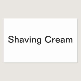 Shaving Cream Labels/ Rectangular Sticker