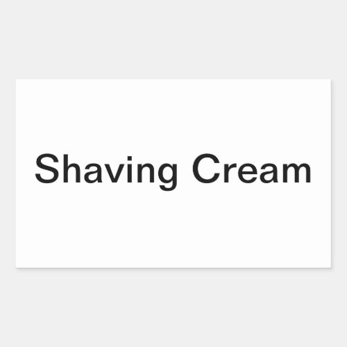 Shaving Cream Labels Rectangular Sticker