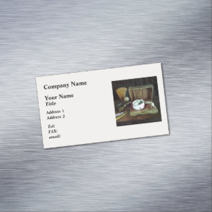 Shaving Mug and Shaving Brushes Business Card Magnet
