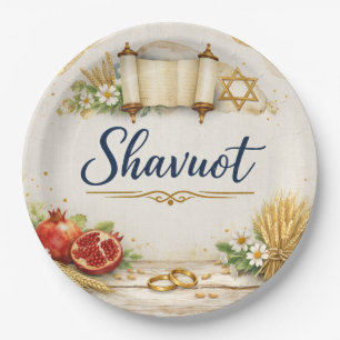 Shavuot Gift, Feast of Weeks, Jewish Holiday Paper Plates