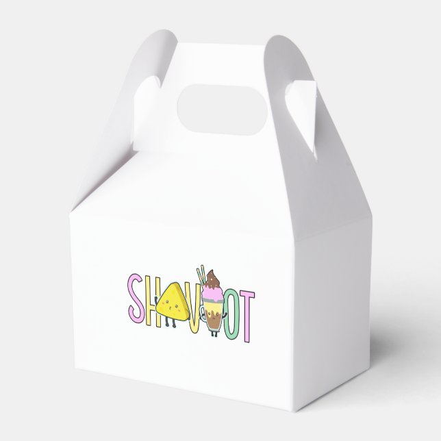 Shavuot - Shavuos, ice cream party, cheese cake Favor Boxes (Front Side)