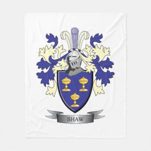 Shaw Family Crest Coat of Arms Fleece Blanket