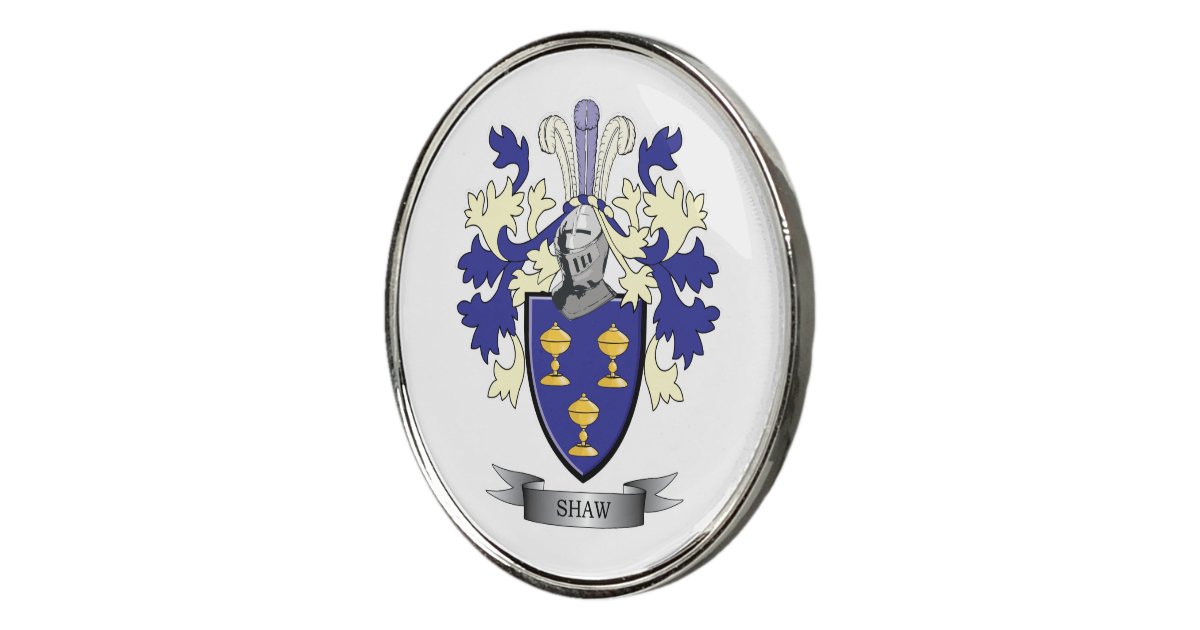 Shaw Family Crest Coat of Arms Golf Ball Marker Zazzle