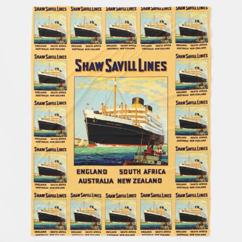 Shaw Savill Line Fleece Blanket