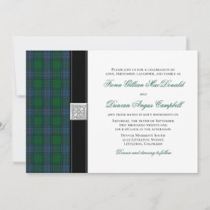 Shaw Tartan Celtic Wedding Invitation