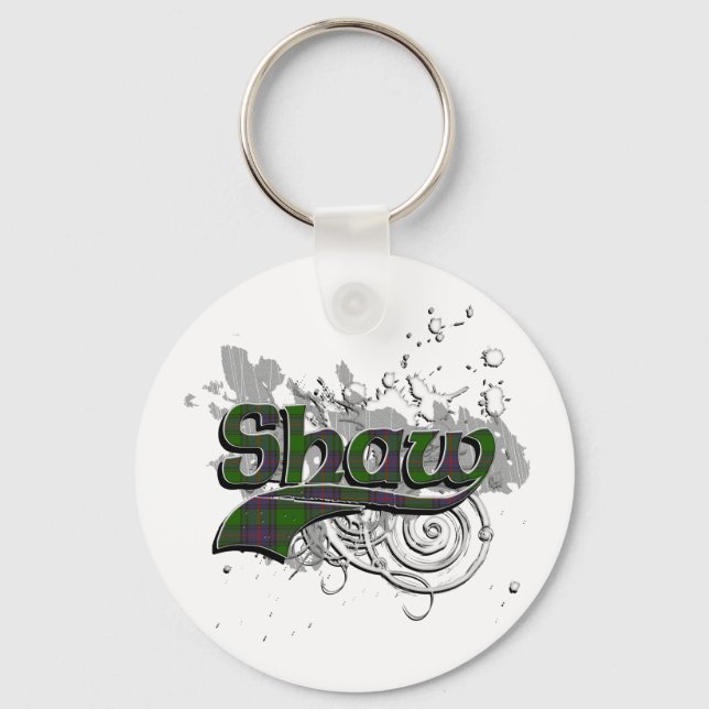 Shaw Tartan Grunge Keychain (Front)