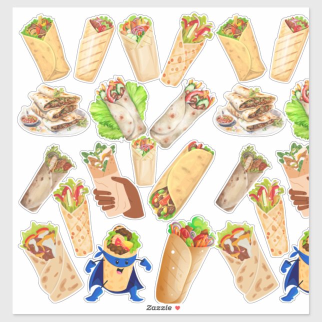 Shawarma Collage Sticker (Sheet)