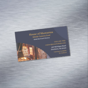 Shawarma Middle Eastern Business Card Magnet