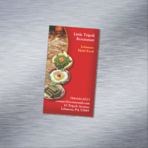 Shawarma Middle Eastern Business Card Magnet