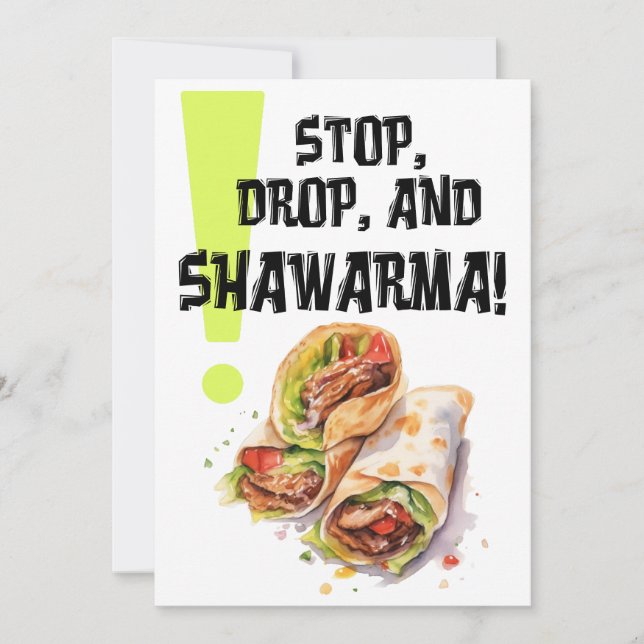 Shawarma time is all the time! شاورما اكل عربي invitation (Front)