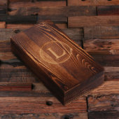 Shawl & Personalized Journal with Wood Box – Red (Top)