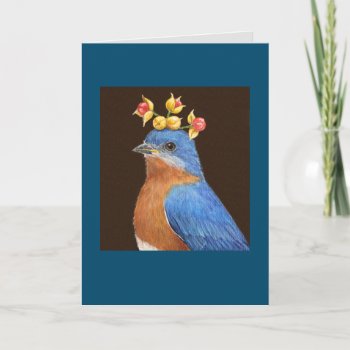 Shawn The Bluebird Card by vickisawyer at Zazzle