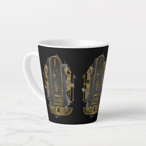 Shawn your name in old Egyptian hieroglyphics symb Latte Mug