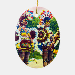 Shawnee Indian War Dancers, Oklahoma Ceramic Ornament