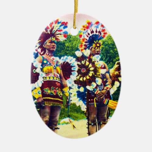 Shawnee Indian War Dancers Oklahoma Ceramic Ornament