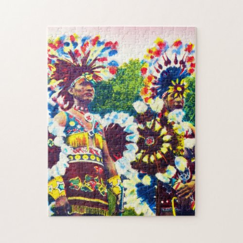 Shawnee Indian War Dancers Oklahoma Jigsaw Puzzle