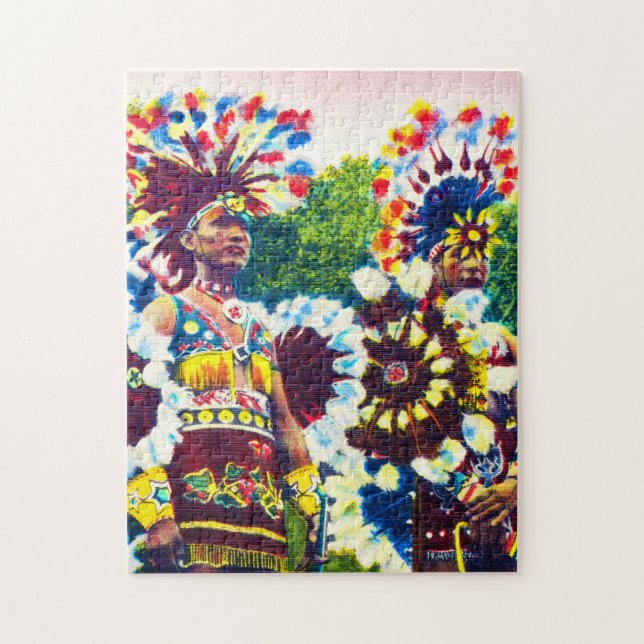 Shawnee Indian War Dancers, Oklahoma Jigsaw Puzzle (Vertical)