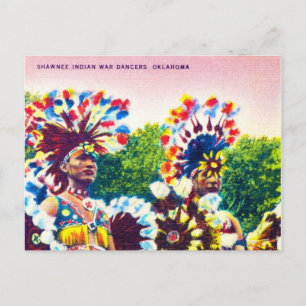 Shawnee Indian War Dancers, Oklahoma Postcard