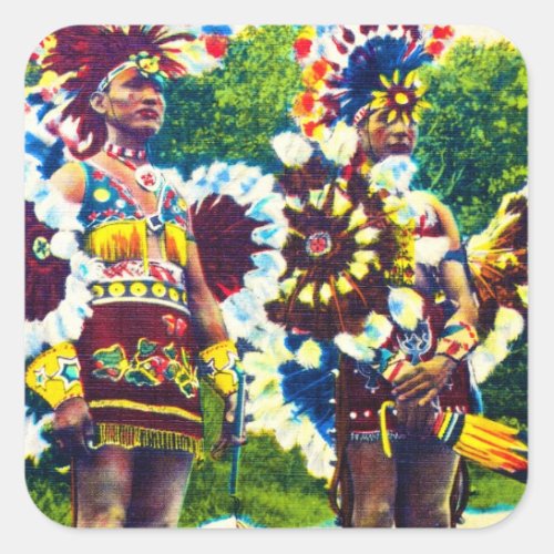 Shawnee Indian War Dancers Oklahoma Square Sticker