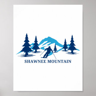Shawnee mountain pennsylvania ski resort skiing poster